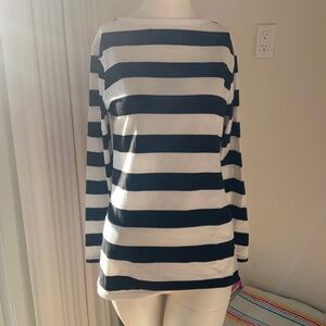 Black and White Striped Long Sleeve T Shirt
